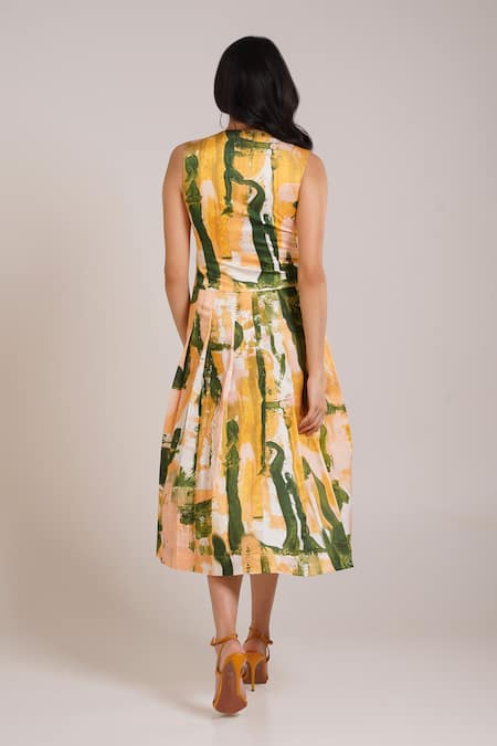 Advait Ceri Printed Pleated Dress 