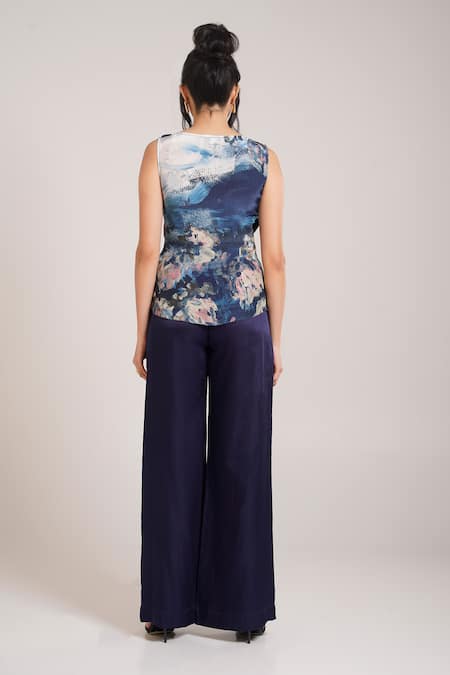 Advait Ren Placement Print Top & Pant Set 