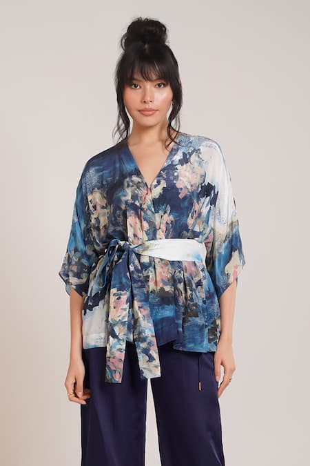 Buy_Advait_Nuri Printed Wrap Top & Pant Set _Online_at_Aza_Fashions