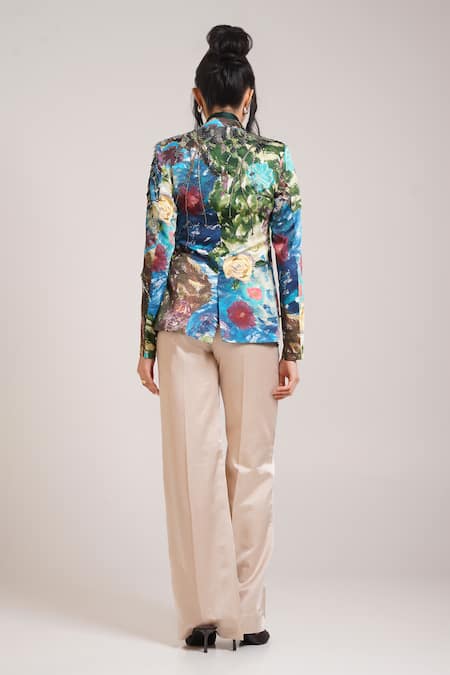 Advait Gaia Printed Blazer Set 