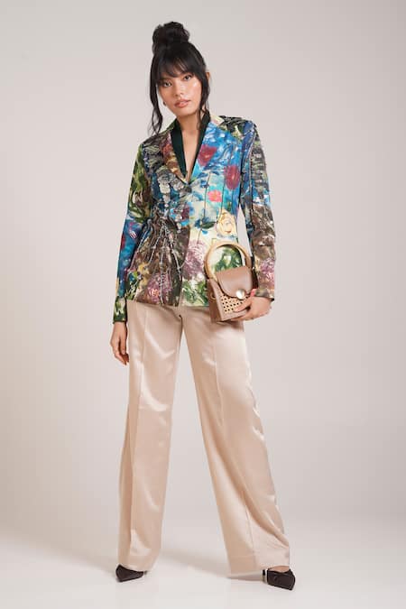 Advait Gaia Printed Blazer Set 