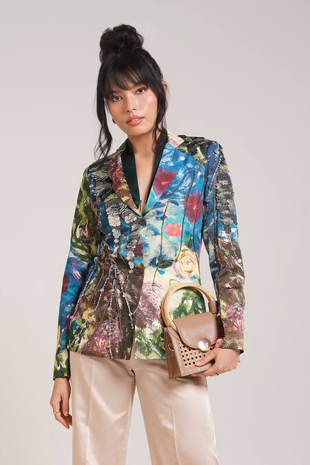 Buy_Advait_Gaia Printed Blazer Set _Online_at_Aza_Fashions