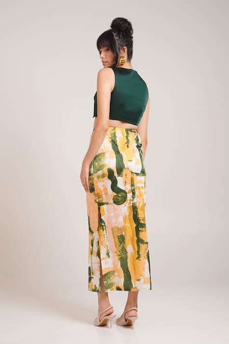 Advait Ceri Top With Printed Skirt 