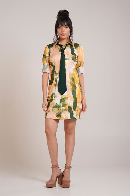 Advait_Ceri Printed Blazer Dress _Online_at_Aza_Fashions