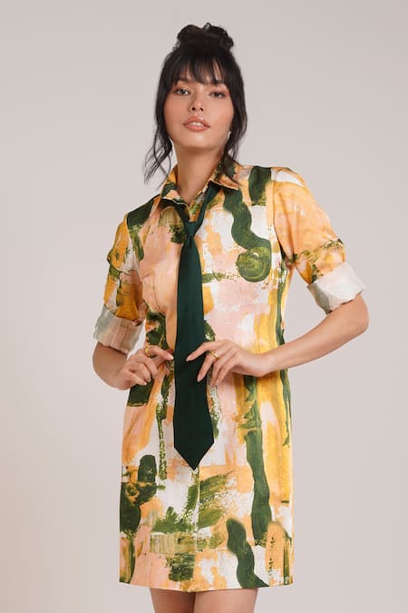 Shop_Advait_Ceri Printed Blazer Dress _Online_at_Aza_Fashions