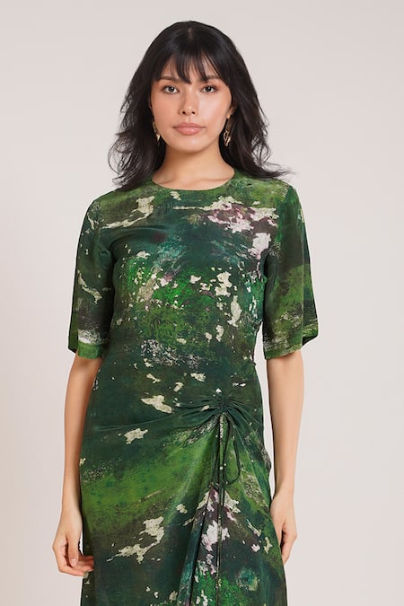 Advait Sage Ruched Printed Dress 