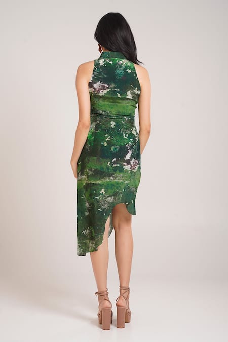 Advait Sage Printed Shirt Dress 