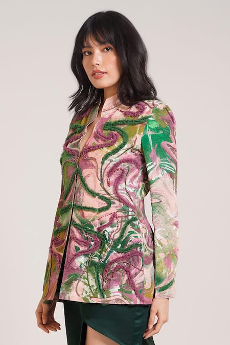 Buy_Advait_Ira Embroidered Blazer Set _Online_at_Aza_Fashions