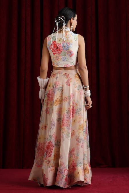 Moh India Rose Mahal Embroidered Lehenga Set 