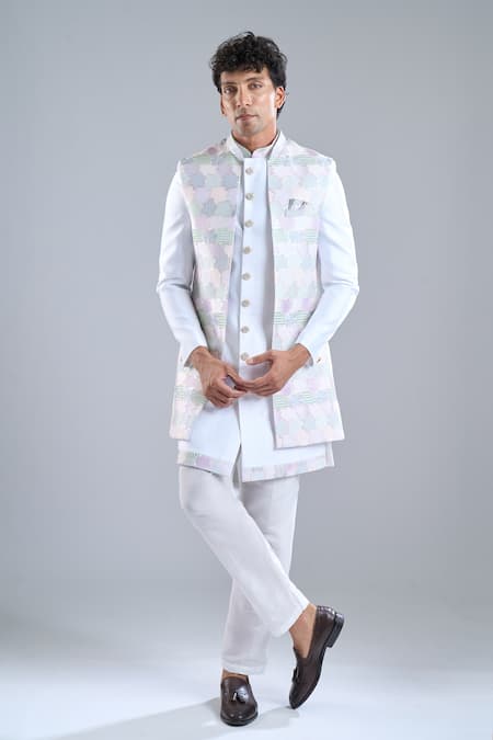 Arihant Rai Sinha Embroidered Bundi & Kurta Set 