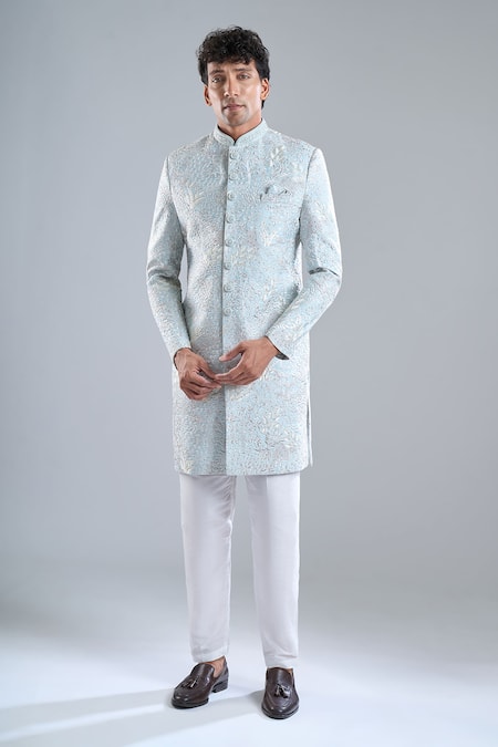 Arihant Rai Sinha Floral Embroidered Sherwani & Pant Set 