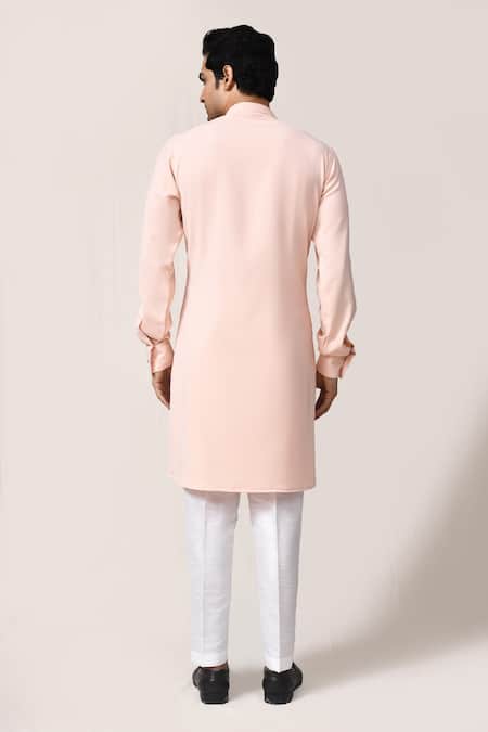 Arihant Rai Sinha Peach Plain Kurta & Pant Set 