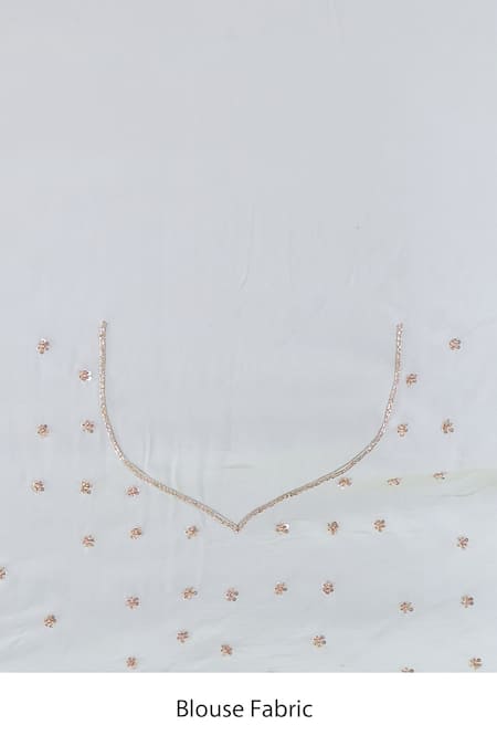 Azeera_Green Sequins, Embroidery Saree With Unstitched Blouse Piece_Online_at_Aza_Fashions