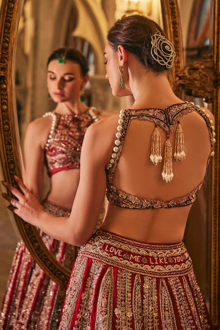 Jigar & Nikita Siam-E-Shaahi Bridal Embroidered Lehenga Set 