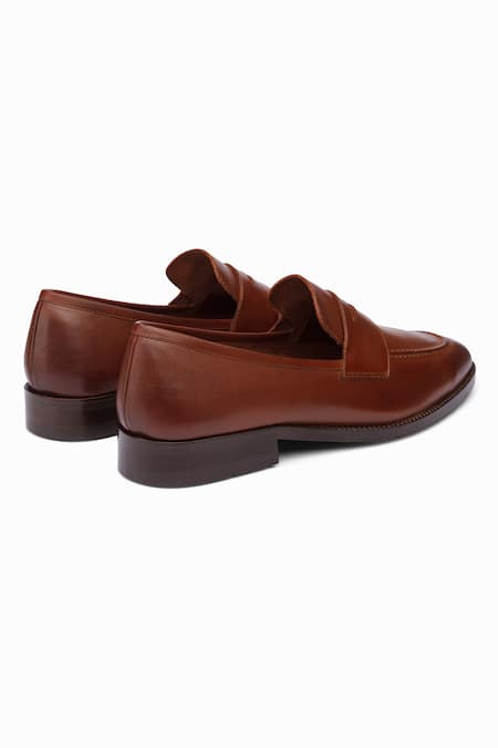 Buy_Dapper Shoes_Brown Soft Unlined Penny Loafers _Online_at_Aza_Fashions