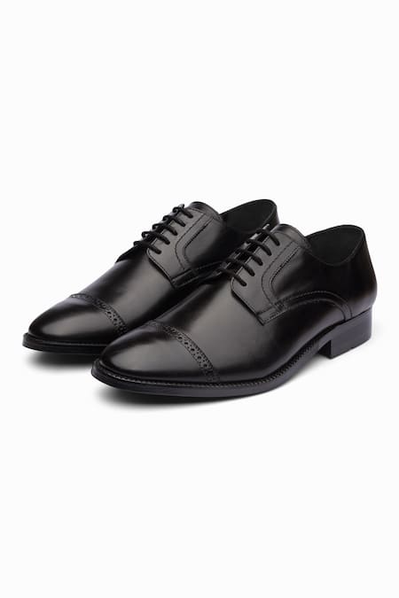 3dm Lifestyle Black Cap Toe Derby Shoes 
