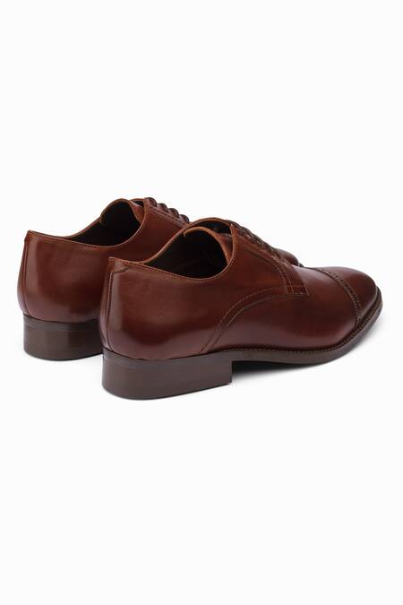 Buy Dapper Shoes Brown Cap Toe Derby Shoes Online at Aza Fashions Buy_Dapper Shoes_Brown Cap Toe Derby Shoes _Online_at_Aza_Fashions