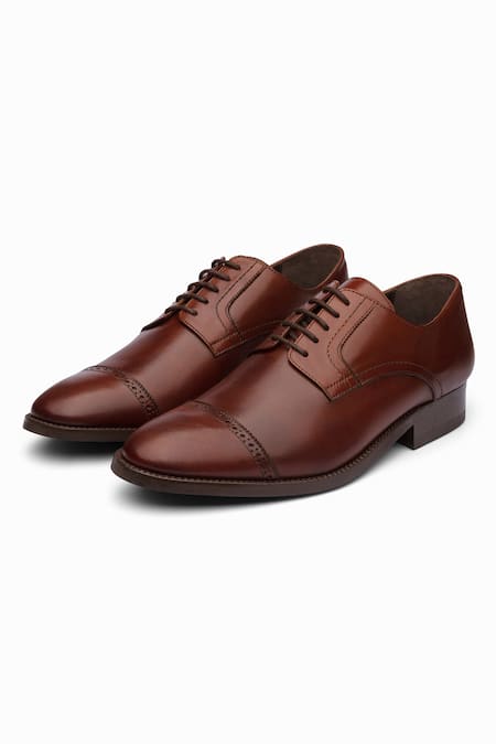 3dm Lifestyle Brown Cap Toe Derby Shoes 