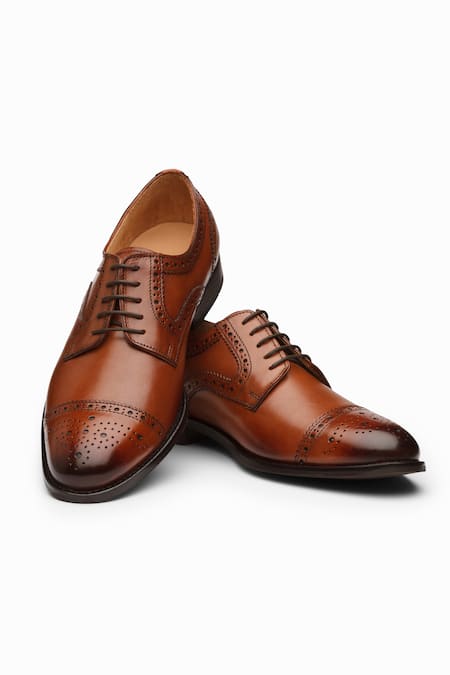 Dapper Shoes Toecap Derby Brogue Shoes 