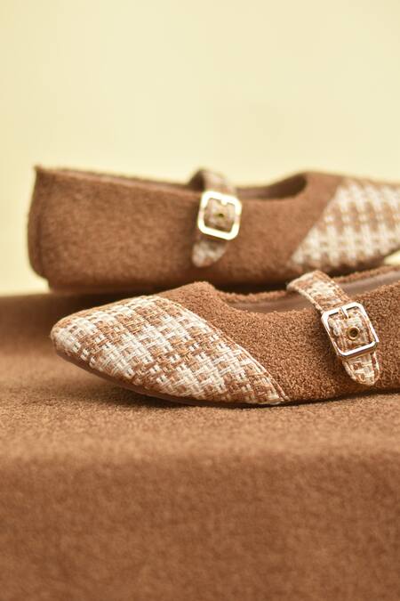 Around Always_Brown Hudson Mary Janes _Online_at_Aza_Fashions