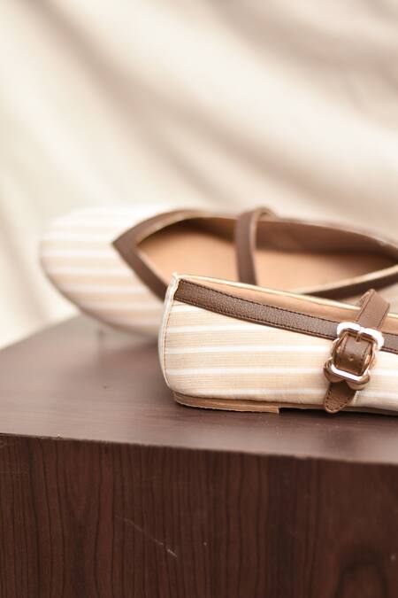 Buy_Around Always_Beige Edith Mary Janes _Online_at_Aza_Fashions