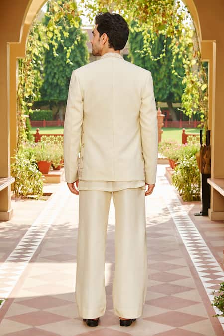 Contrast By Parth Mehr Embroidered Jacket & Kurta Set 