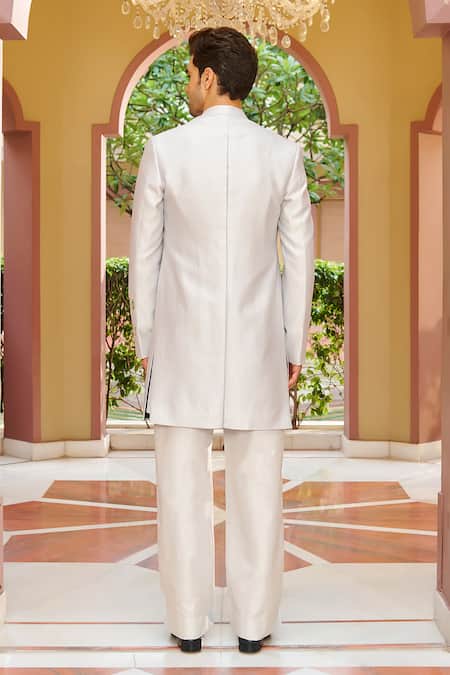 Contrast By Parth Embroidered Sherwani Set 