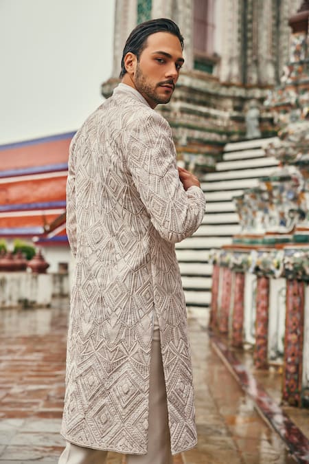 Jigar & Nikita Wispers Of Wat Sherwani Set 