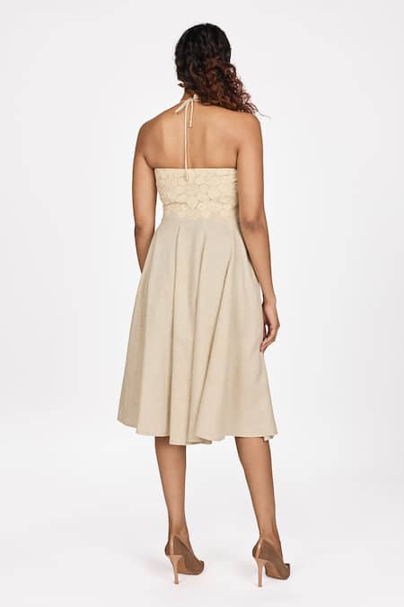 Dev And Viv Embroidered Yoke Dress 
