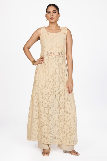 Dev And Viv Lace Embroidered Dress 