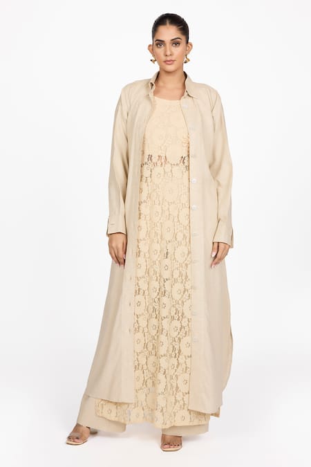 Dev And Viv Plain Long Jacket 