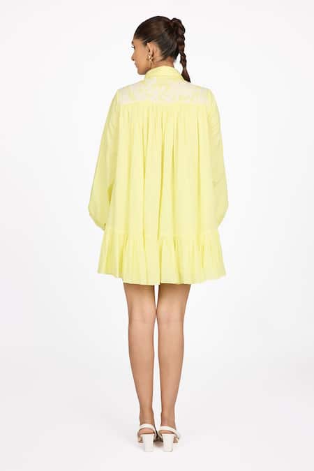 Dev And Viv Embroidered Yoke Dress 