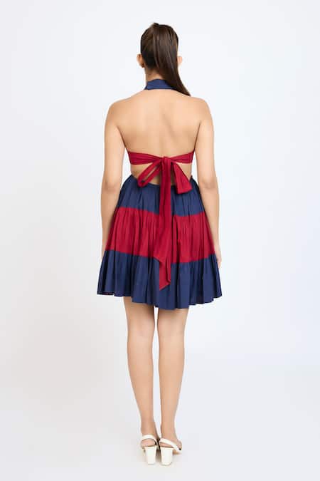 Dev And Viv Color Block Pattern Dress 