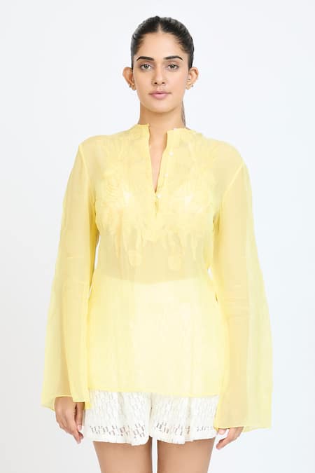 Dev And Viv Tonal Embroidered Shirt 