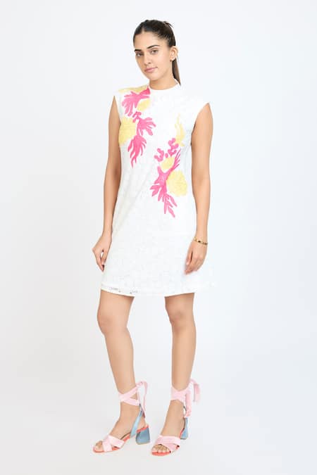 Dev And Viv Embroidered Lace Dress 