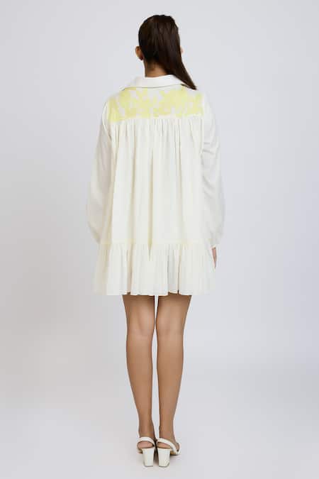 Dev And Viv Embroidered Yoke Dress 