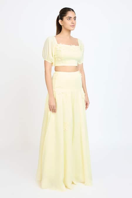 Dev And Viv Floral Applique Top With Skirt 