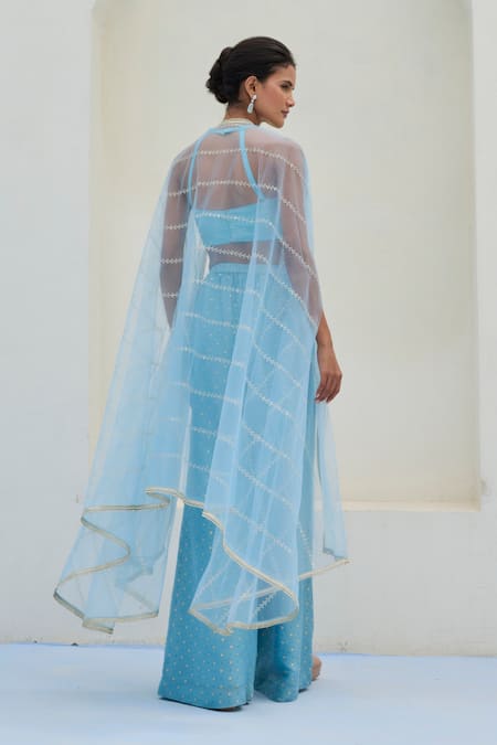 Chamee And Palak Lara Embroidered Cape & Pant Set