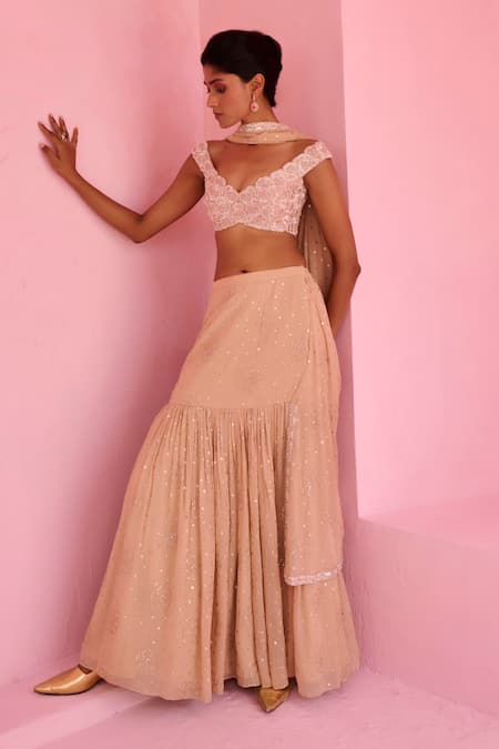 Chamee And Palak Suhana Pre-Draped Saree & Embroidered Blouse Set