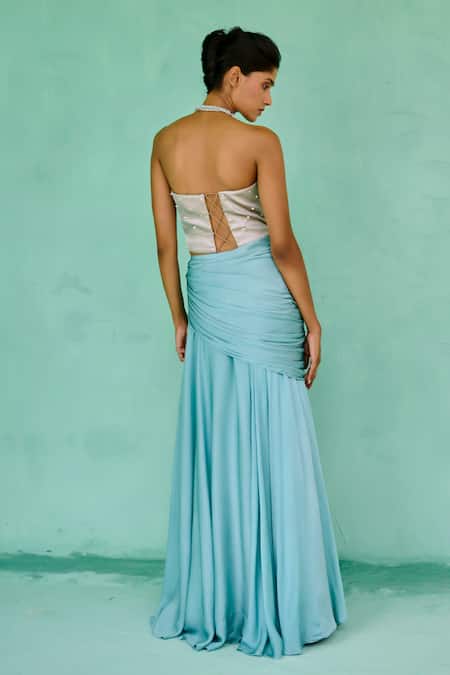 Chamee And Palak Zoha Embroidered Corset & Skirt Set