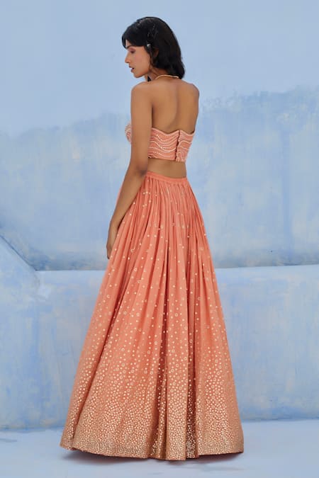 Chamee And Palak Melisa Embroidered Lehenga Set 