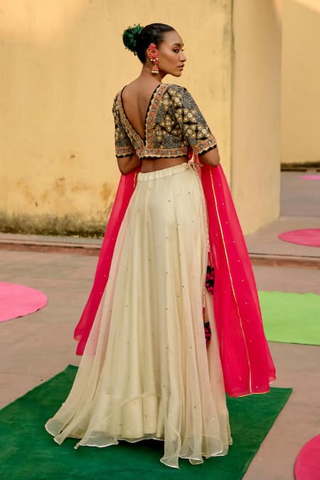 Swati Vijaivargie Chand Embroidered Blouse & Lehenga Set 