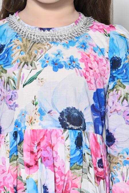Shop_The Pony & Peony Co._Multi Color Cotton Lace Floral Print Anarkali Set _Online_at_Aza_Fashions