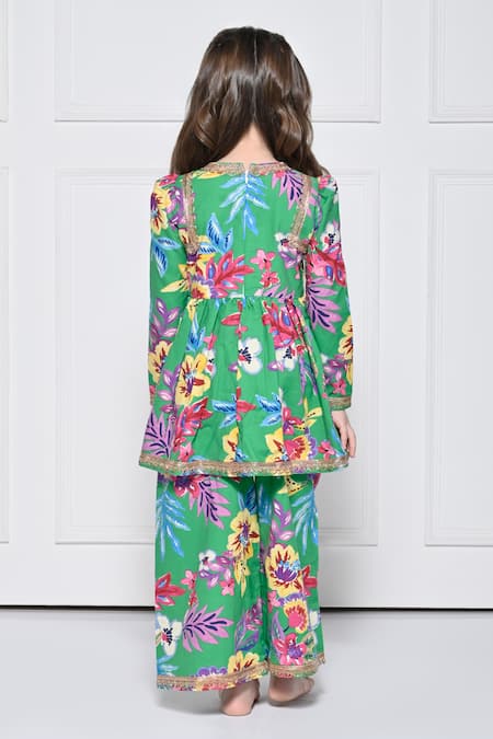 The Pony & Peony Co. Floral Print Anarkali Pant Set 