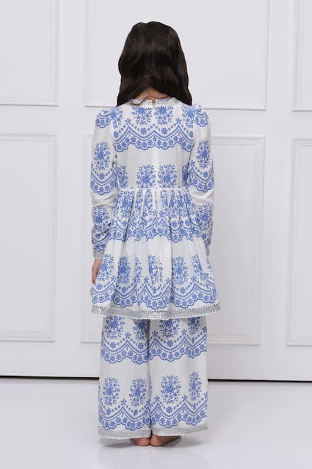 The Pony & Peony Co. Printed Cotton Anarkali Set 