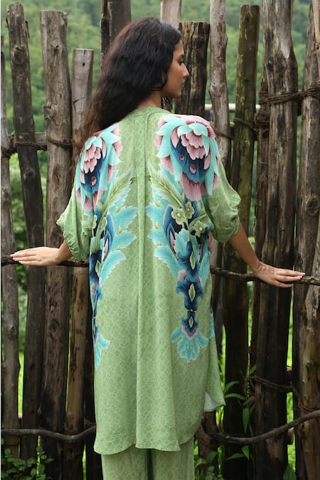 Basil Leaf Floral Print Kurta & Pant Set 
