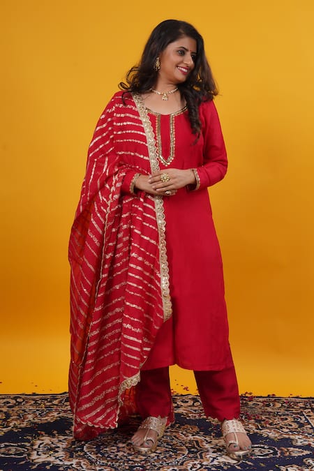 Saangi Raw Silk Kurta Set 
