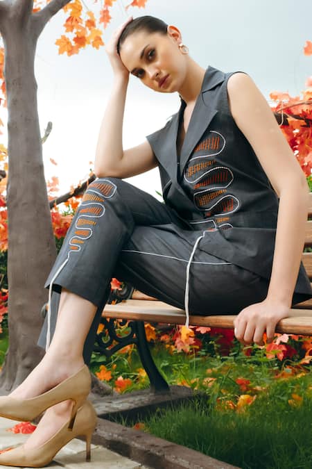 Shagun Nagi The Label Embroidered Shirt & Pant Set 