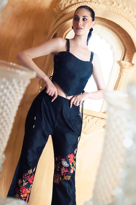 Shagun Nagi The Label Cropped Blouse & Pant Set 