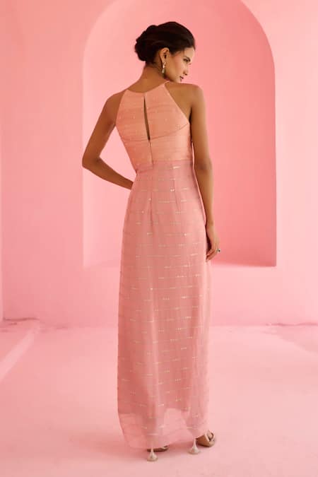 Chamee And Palak Embroidered Bodice Dress 